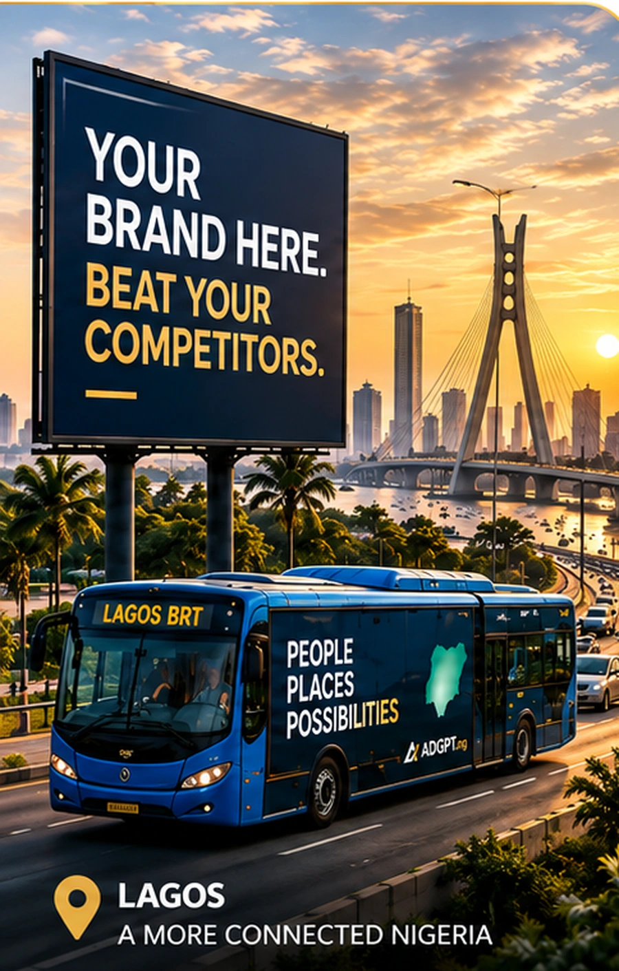Lagos billboard and BRT advertising
